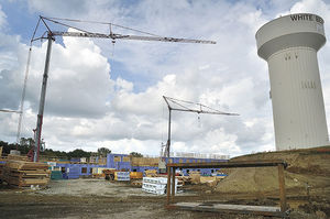 A new senior housing facility is under construction on Centerville Road in the shadow of a city water tower. The Excelsior-based developer, Oppidan, also built White Bear Marketplace on Buerkle Road.
